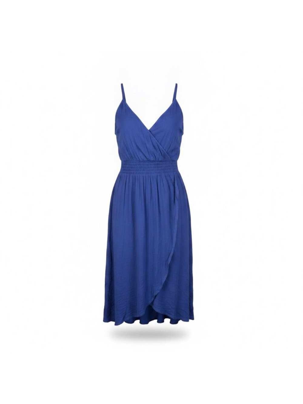 Cupshe Womens Blue Spaghetti Strap Wrap Dress Lightweight & Flowy Size L
